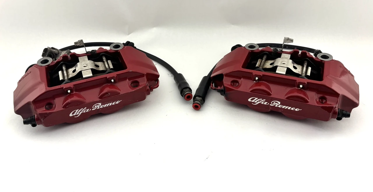 2015-2020 Alfa Romeo 4C OEM Brake Calipers / Set of 4 / Red / 43K AR401 - Image 2