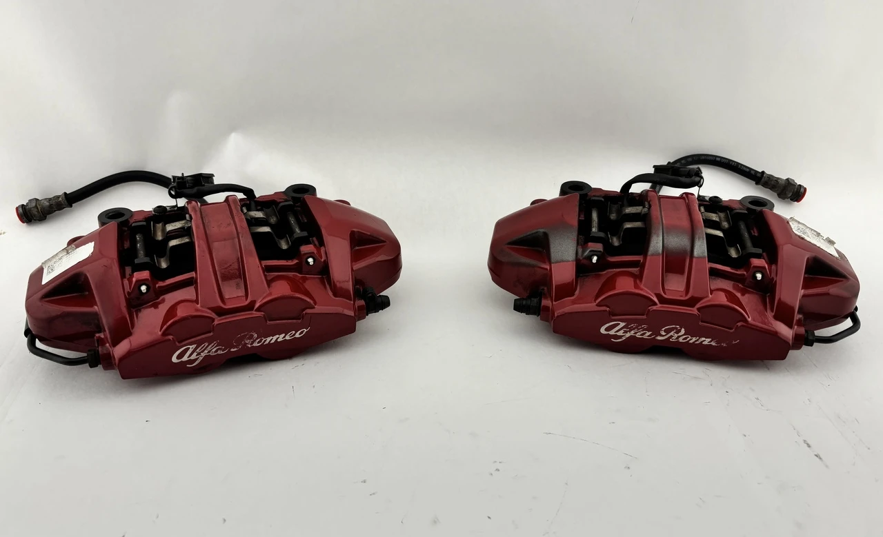 2017-2024 Alfa Romeo Giulia Quadrifoglio 2.9l OEM Brakes Calipers / Set of 4 / Red / 76K AG007 - Image 2