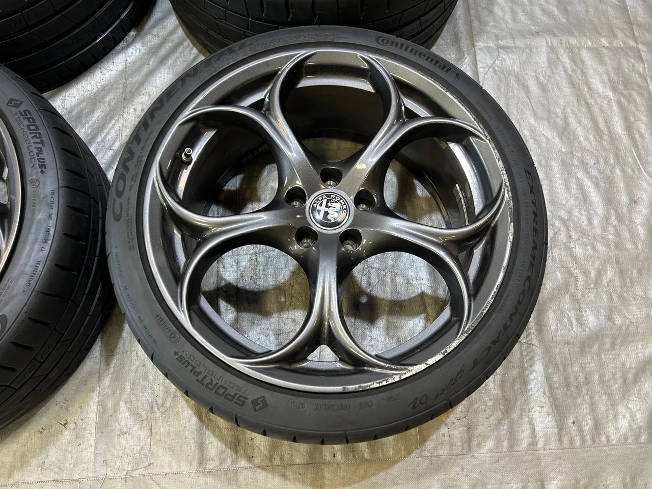 2017-2024 Alfa Romeo Giulia Quadrifoglio 19" Wheels Rims w/ Tires / Set of 4 / *Minor Bends* / AG007 - Image 5