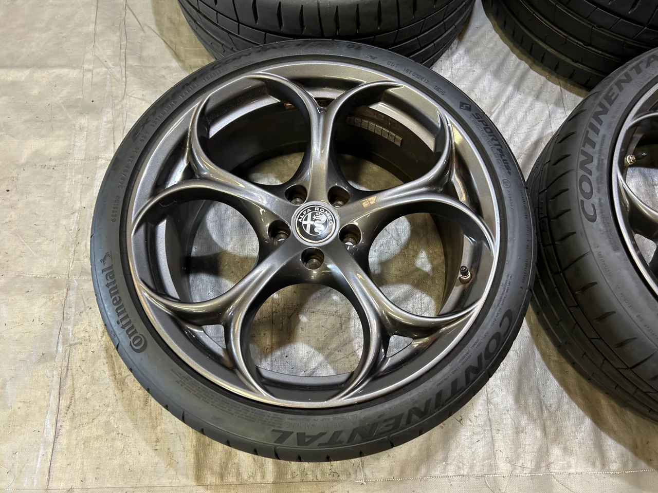 2017-2024 Alfa Romeo Giulia Quadrifoglio 19" Wheels Rims w/ Tires / Set of 4 / *Minor Bends* / AG007 - Image 4