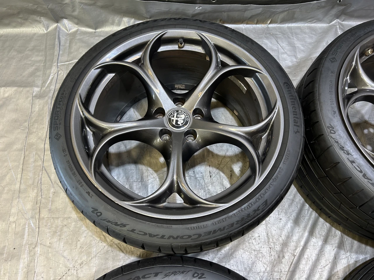 2017-2024 Alfa Romeo Giulia Quadrifoglio 19" Wheels Rims w/ Tires / Set of 4 / *Minor Bends* / AG007 - Image 3