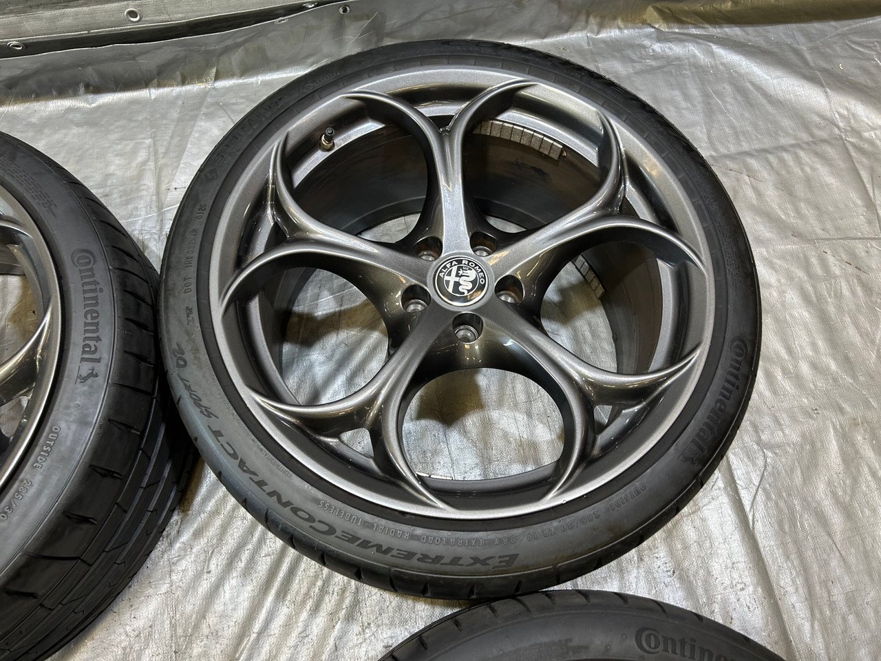 2017-2024 Alfa Romeo Giulia Quadrifoglio 19" Wheels Rims w/ Tires / Set of 4 / *Minor Bends* / AG007 - Image 2