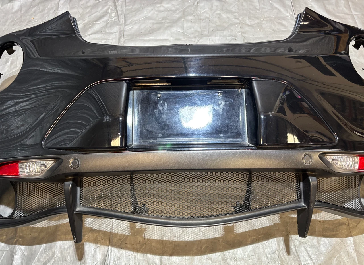 2016-2020 Alfa Romeo 4C OEM Rear Bumper Cover Fascia w/ Grilles / PDC / Black AR401 - Image 3