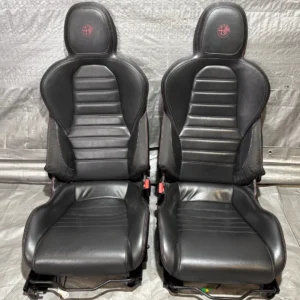 2015-2017 Alfa Romeo 4C Black Leather Seats / Pair / AR401