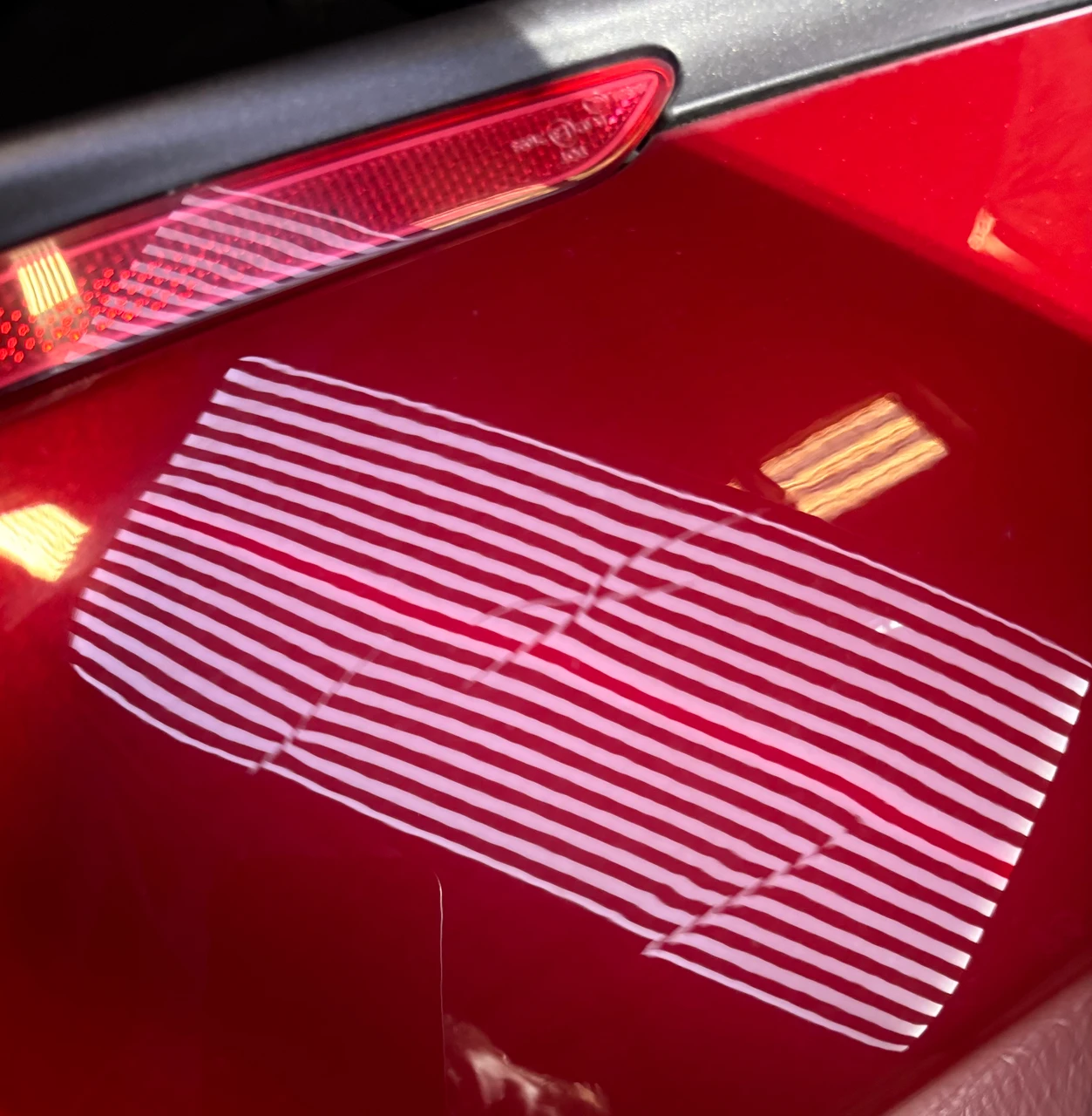 2017-2021 Alfa Romeo Giulia Quadrifoglio OEM Rear Bumper Cover w/ Diffuser / Rosso Competizione AG007 - Image 6